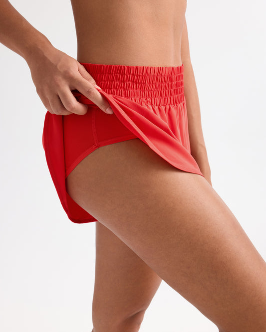 High Rise Split Lined Shorts 3''