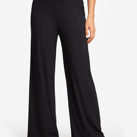 SOULVOR Wide Leg Casual Pants Black @model_info:A1
