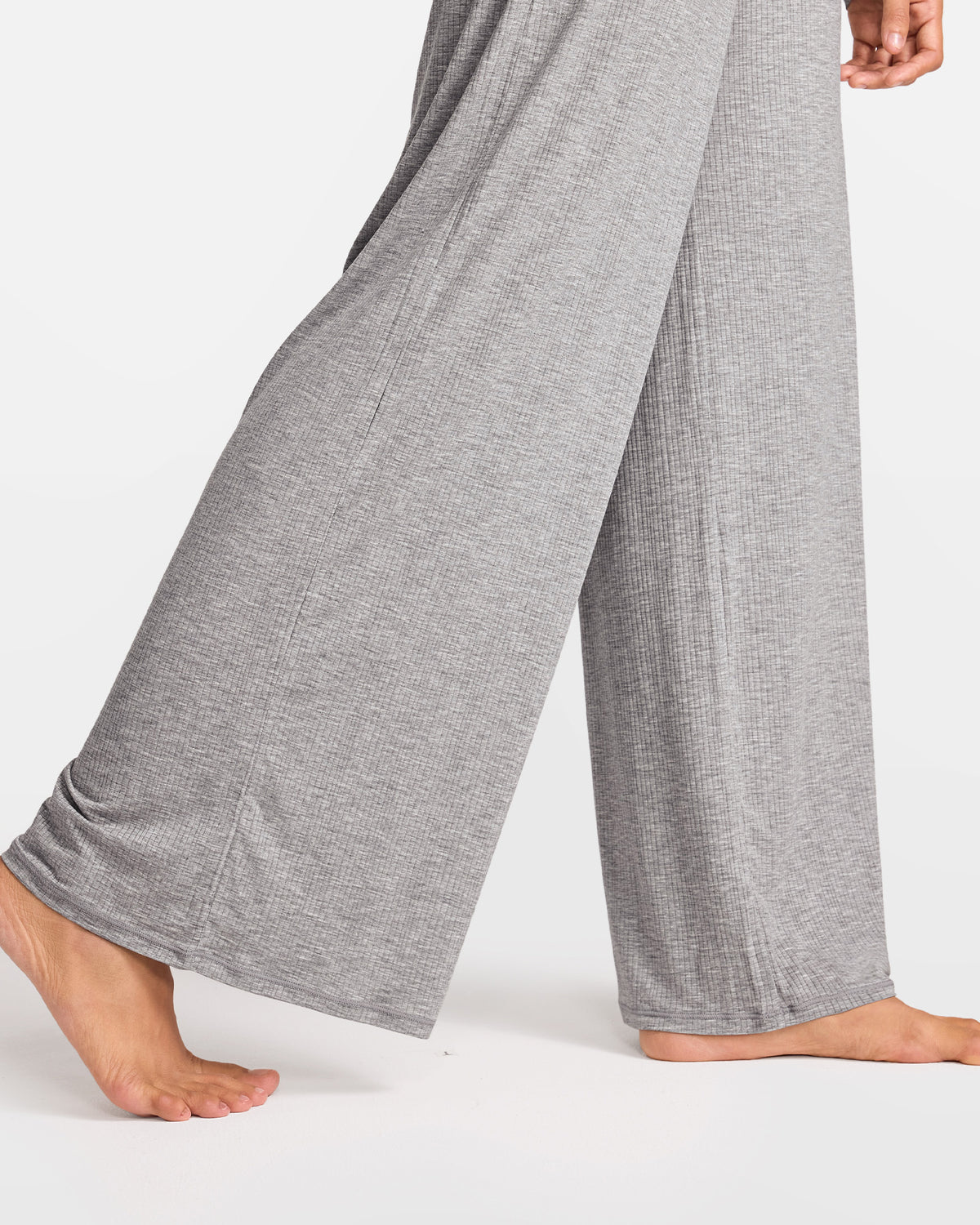 SOULVOR Wide Leg Casual Pants Moon Heather Grey @model_info:A3
