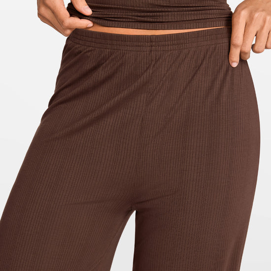 SOULVOR Wide Leg Casual Pants Hazelnut @model_info:A3