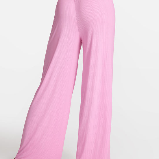 SOULVOR Wide Leg Casual Pants Macaron Pink @model_info:A2